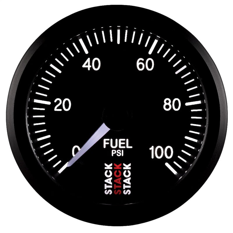 Autometer Stack 52mm 0-100 PSI 1/8in NPTF Male Pro Stepper Motor Fuel Pressure Gauge - Black ST3306