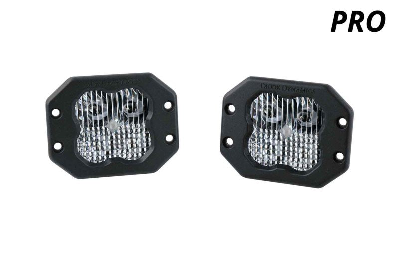 Diode Dynamics SS3 LED Pod Pro - White SAE Driving Flush (Pair)