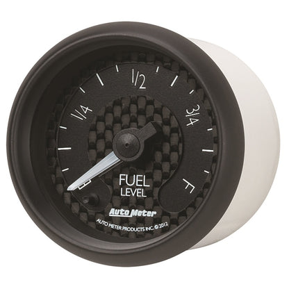 Autometer GT Series 52mm Full Sweep Electronic 0-280 ohm Fuel Level Programmable Empty-Full Range 8010