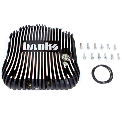 Banks 85-19 Ford F250/ F350 10.25in 12 Bolt Black Milled Differential Cover Kit - eliteracefab.com