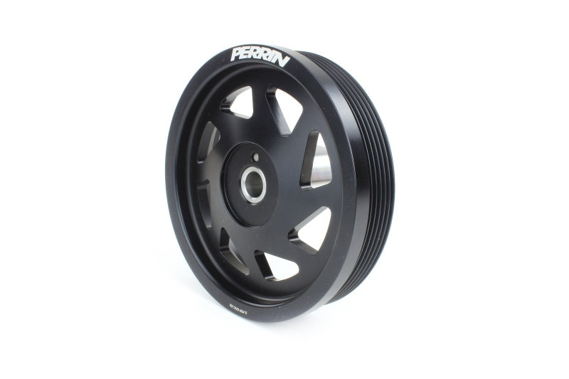 Perrin 19-21 Subaru WRX / 16-18 Forester Lightweight Crank Pulley (FA/FB Engines w/Large Hub) - Blk Perrin Performance