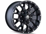 Mayhem 8015 Warrior 20x9 / 5x127 BP / 0mm Offset / 87mm Hub Black w/ Milled Spokes Wheel