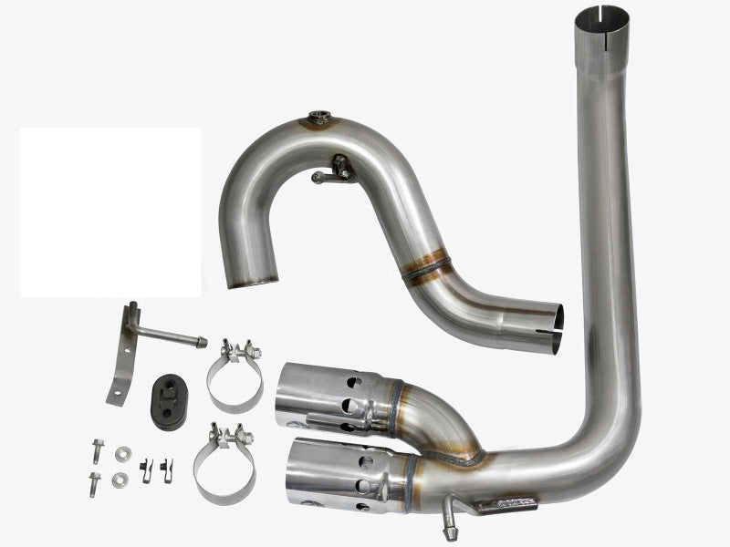 aFe Rebel Series DPF-Back 3in Side Exit SS Exhaust w/ IC Polished Tips 2016 GM Colorado/Canyon 2.8L aFe