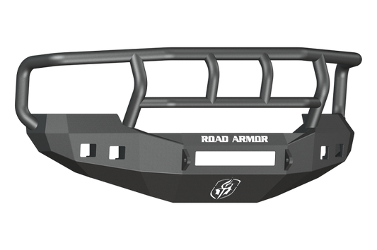 Road Armor 05-07 Ford F-250 Stealth Front Bumper w/Titan II Guard Wide Flare - Tex Blk Road Armor