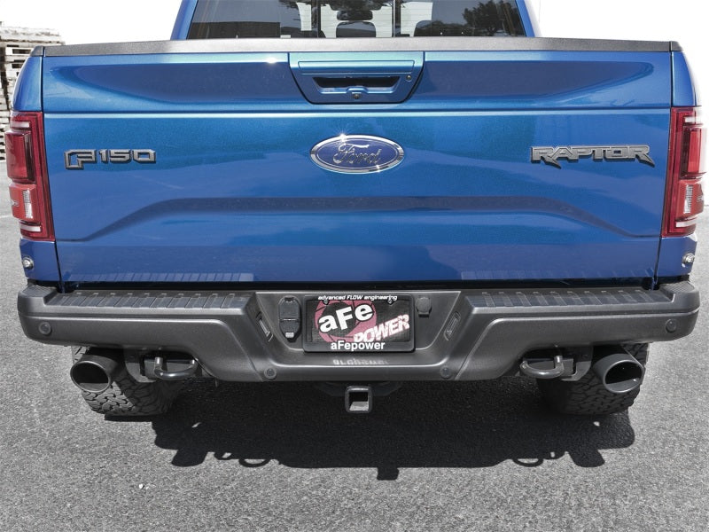 aFe MACH Force-Xp 3in to 3-1/2in 304 SS Cat-Back Exhaust w/Black Tip 17-18 Ford F-150 Raptor V6 3.5L aFe