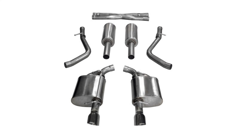 Corsa 17-18 Dodge Charger 5.7L V8 Xtreme Cat-Back Dual Rear Exit w/4.5in Black Tips - eliteracefab.com