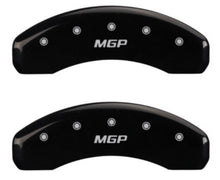 Load image into Gallery viewer, MGP 2 Caliper Covers MGP Black Finish Silver Characters 2018 Chevrolet Tahoe MGP