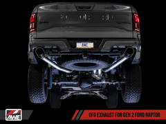 AWE Tuning 2017+ Ford Raptor 0 FG Performance Exhaust System - w/ Diamond Black Tips - eliteracefab.com