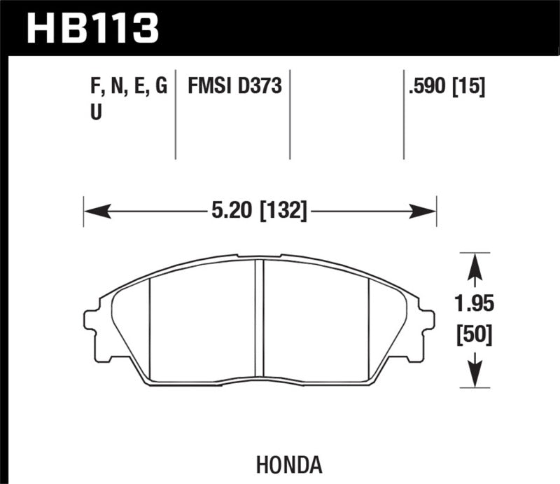 Hawk Performance ER-1 Front Brake Pads - HB113D.590