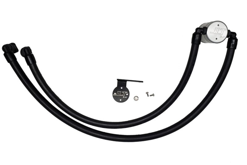 J&L 17-20 Ford F-250 6.2L/7.3L Passenger Side Oil Separator 3.0 - Clear Anodized - eliteracefab.com