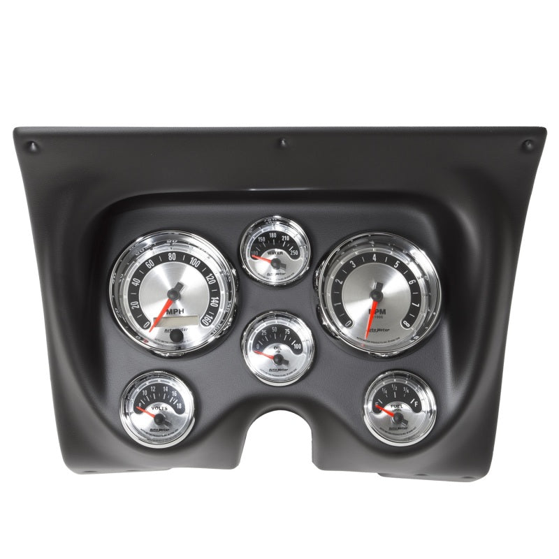Autometer American Muscle Gauge Kit 6 Pc Camaro/Firebird 67-68 Tach/Mph/Fuel/Oilp/Wtmp/Volt 7020