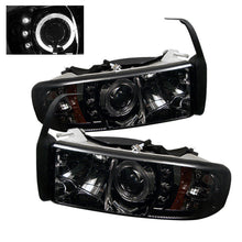 Load image into Gallery viewer, Spyder Dodge Ram 1500 94-01 94-02 Projector Headlights LED Halo LED Smke PRO-YD-DR94-HL-AM-SMC - eliteracefab.com