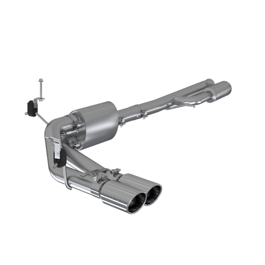 MBRP 2019+ Chevrolet Silverado 1500 4.5L/5.3L Pre-Axle Dual Side Exite w/ 4in OD Tip - AL - eliteracefab.com