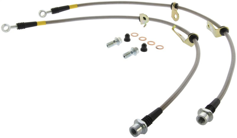 StopTech 06-17 Lexus HS250h / Toyota RAV4 Stainless Steel Front Brake Lines - eliteracefab.com