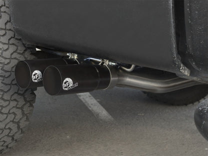 aFe Rebel Exhausts Cat-Back SS Ford F-150 04-08 V8 4.6/5.4L w/ Black Tips - eliteracefab.com