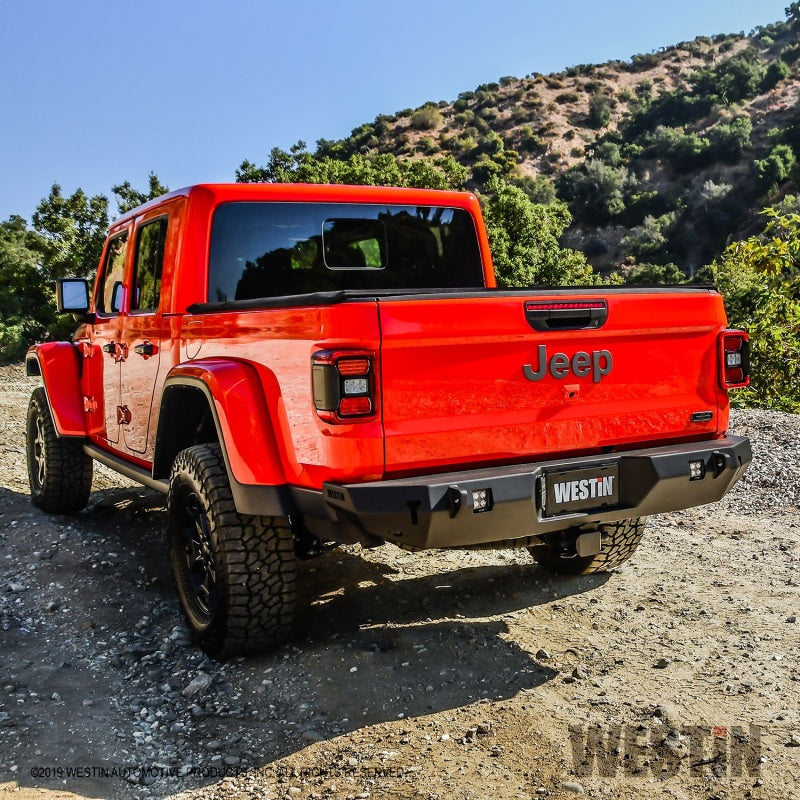 Westin 2020 Jeep Gladiator WJ2 Rear Bumper - Textured Black - eliteracefab.com