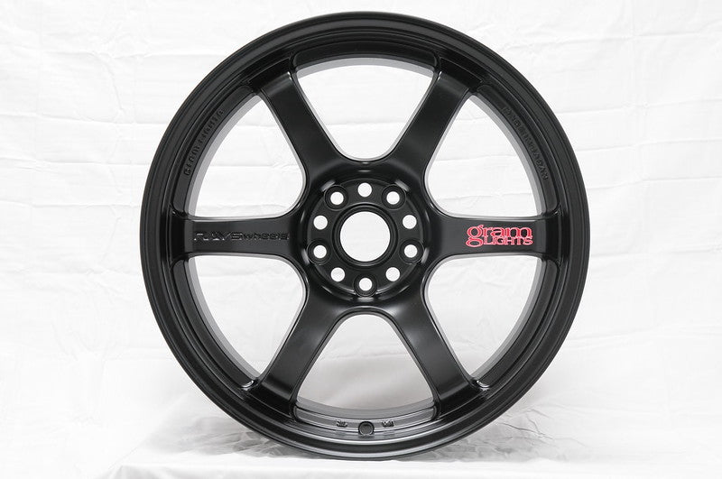 Gram Lights 57DR 18x8.5 +37 5-100 Semi Gloss Black Wheel - eliteracefab.com