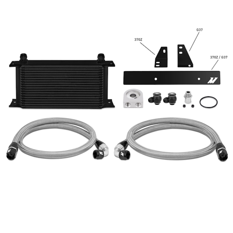 Mishimoto 09+ Nissan 370Z / 08+ Infiniti G37 (Coupe Only) Oil Cooler Kit - Black - eliteracefab.com