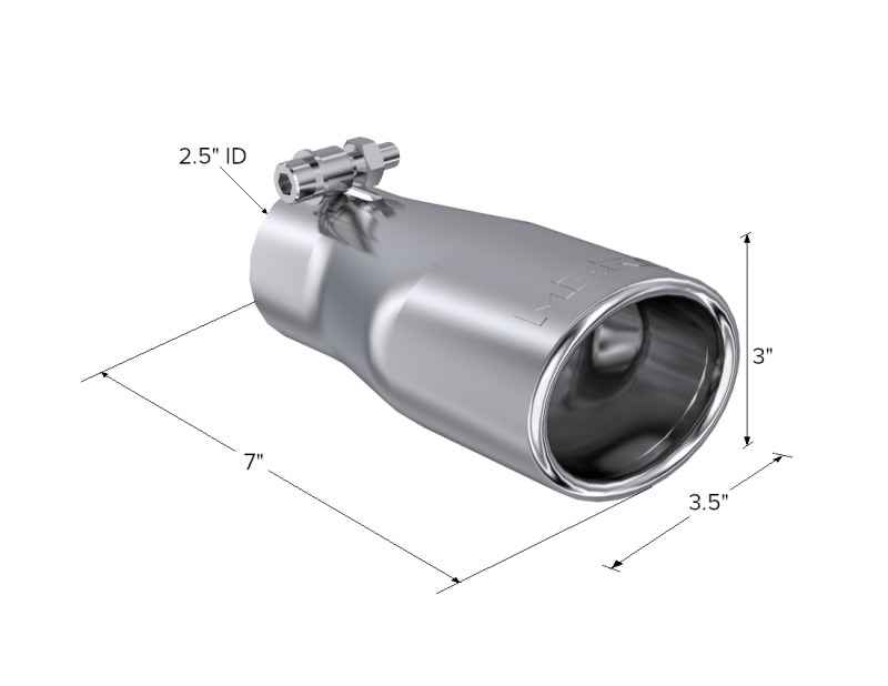 MBRP Universal Tip 3in O.D. Oval 2 inlet 10 length - eliteracefab.com