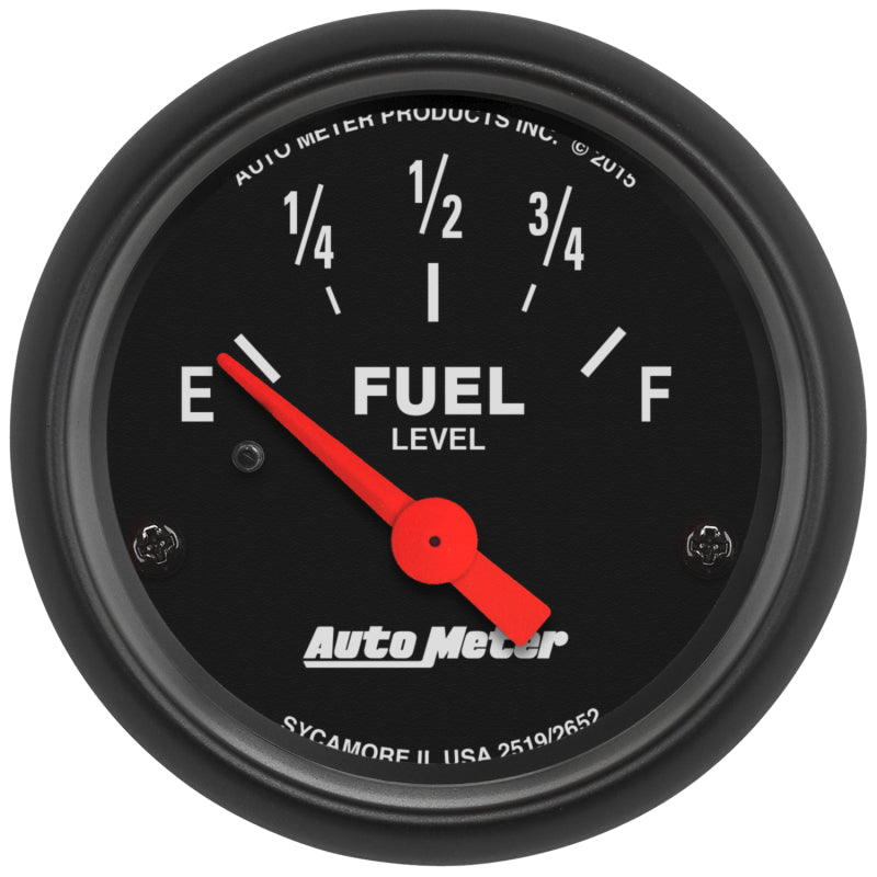 Autometer Z-Series Gauge Fuel Level 2 1/16in 73e To 10f(Aftermarket Linear) Elec Z-Series 2652