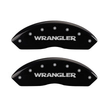 Load image into Gallery viewer, MGP 4 Caliper Covers Engraved Front &amp; Rear Hemi Black finish silver ch