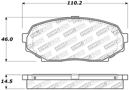 StopTech Performance 90-93 Mazda Miata Front Brake Pads D525 - eliteracefab.com