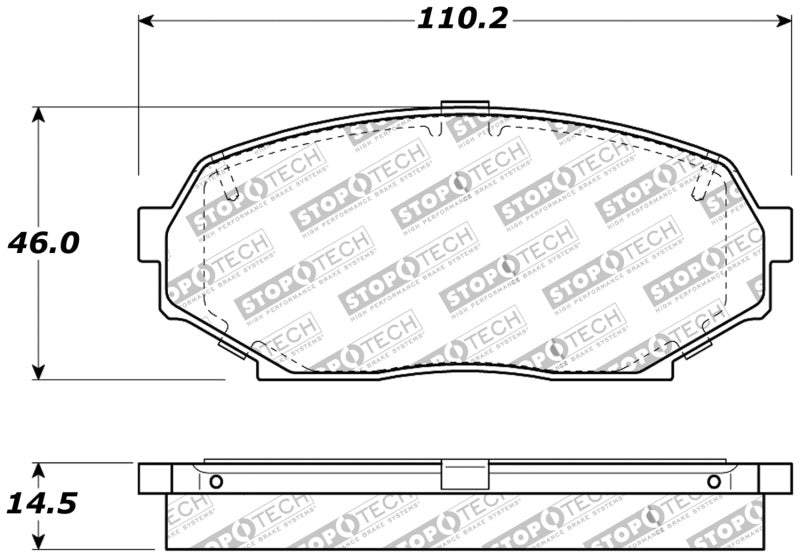 StopTech Performance 90-93 Mazda Miata Front Brake Pads D525 - eliteracefab.com