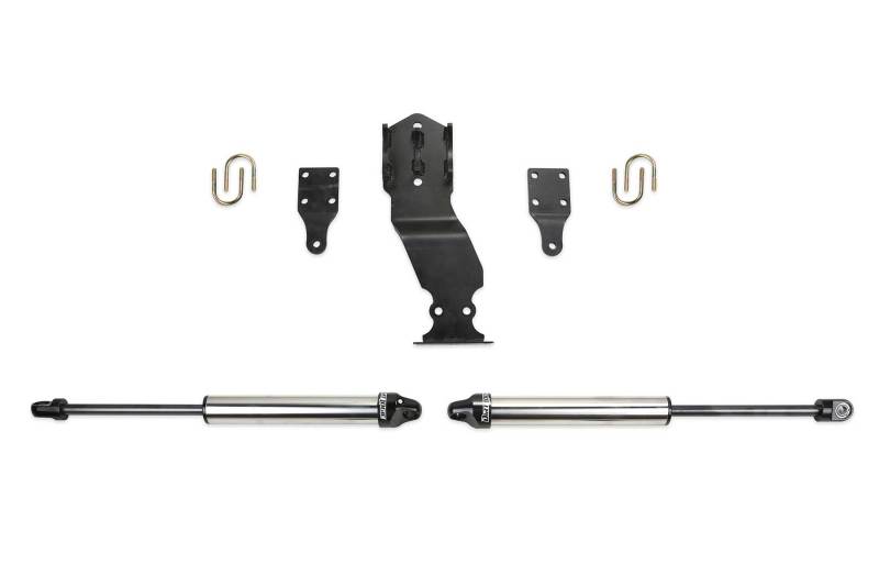 Fabtech 19-20 Ford F450/F550 4WD Dual Steering Stabilizer System w/DL 2.25 Shocks - eliteracefab.com