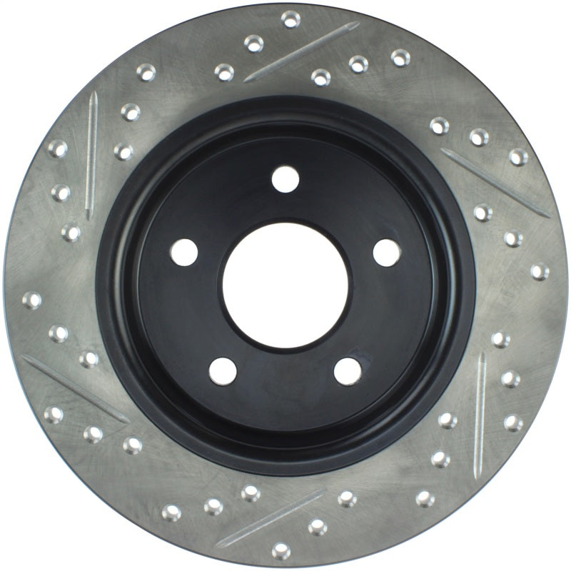 StopTech 12-15 Ford Focus w/ Rear Disc Brakes Rear Left Slotted & Drilled Rotor - eliteracefab.com