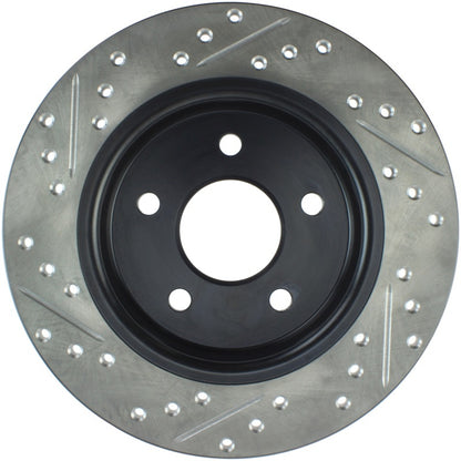 StopTech 12-15 Ford Focus w/ Rear Disc Brakes Rear Left Slotted & Drilled Rotor - eliteracefab.com