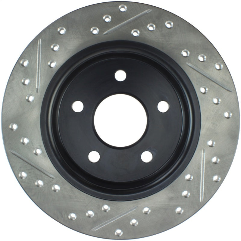 StopTech 12-15 Ford Focus w/ Rear Disc Brakes Rear Left Slotted & Drilled Rotor - eliteracefab.com