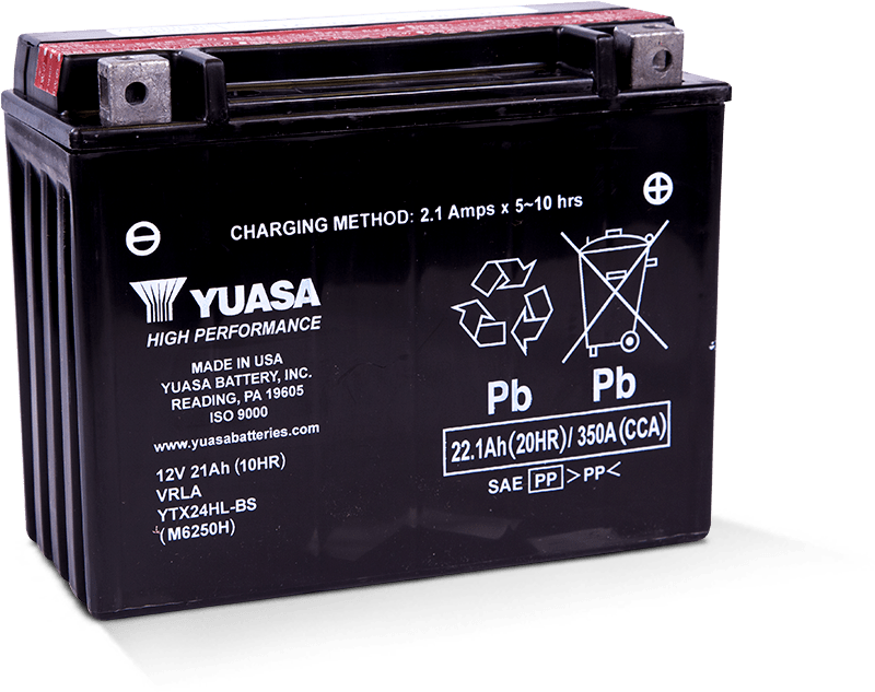 Yuasa YTX24HL-BS High Performance Maintenance Free AGM 12 Volt Battery (Bottle Supplied) Yuasa Battery