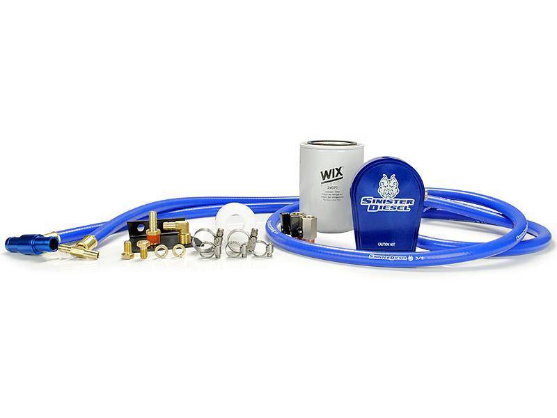 Sinister Diesel 08-10 Ford 6.4L Powerstroke Coolant Filtration System w/ Wix Filter - eliteracefab.com