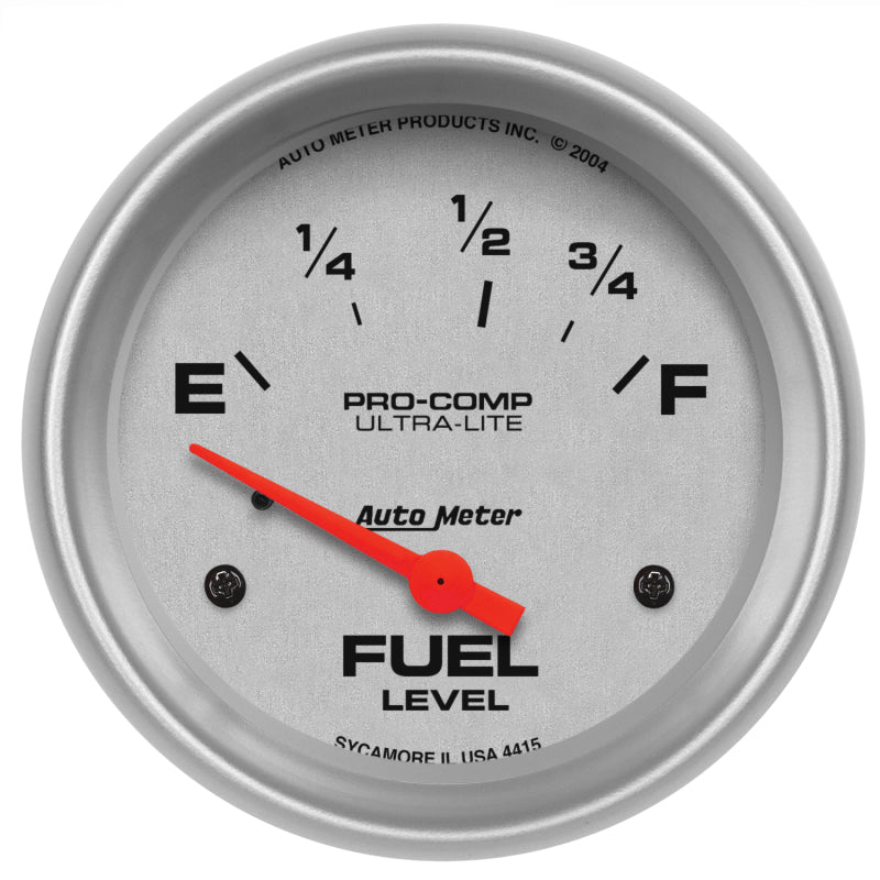 Autometer Ultra-Lite 2-5/8in 73-10 Ohm Fuel Level Gauge - eliteracefab.com