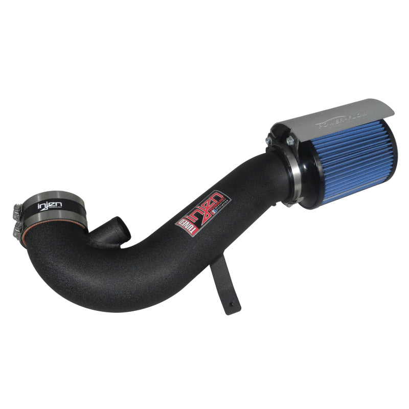 Injen 11 Ford Mustang GT V8 5.0L Power-Flow Wrinkle Blk Short Ram Air Intake w/ MR Tech/Heat Shield - eliteracefab.com