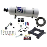 Nitrous Express 4150 Gemini Stage 6 Nitrous Kit (50-300HP) w/15lb Bottle