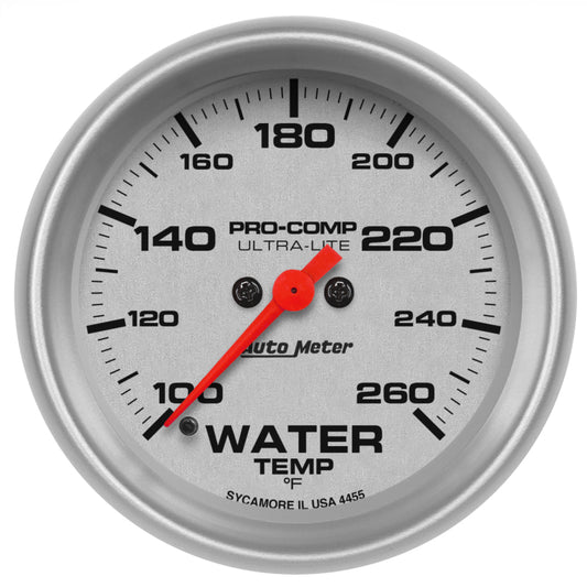 Autometer Ultra-Lite 2-5/8in 100-260F Water Temp Gauge - Digital Stepper Motor 4455