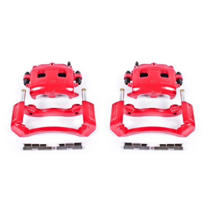 Power Stop 02-05 Dodge Ram 1500 Front Red Calipers w/Brackets - Pair - eliteracefab.com