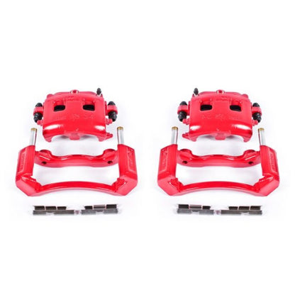 Power Stop 02-05 Dodge Ram 1500 Front Red Calipers w/Brackets - Pair - eliteracefab.com