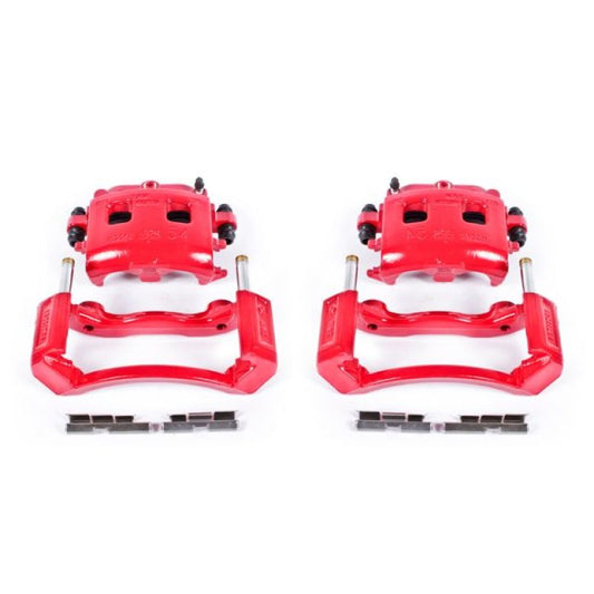 Power Stop 02-05 Dodge Ram 1500 Front Red Calipers w/Brackets - Pair - eliteracefab.com