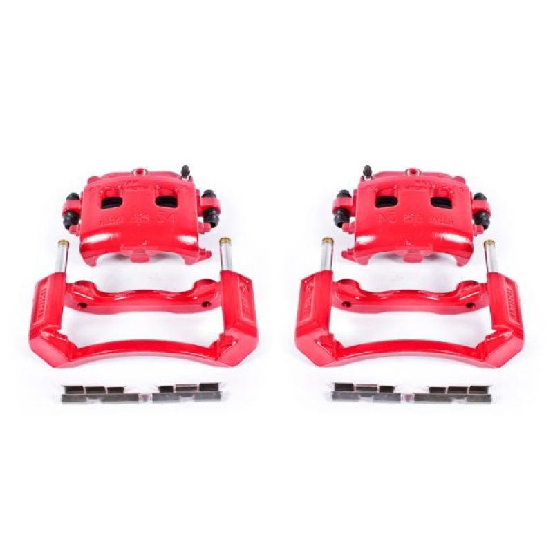 Power Stop 02-05 Dodge Ram 1500 Front Red Calipers w/Brackets - Pair - eliteracefab.com