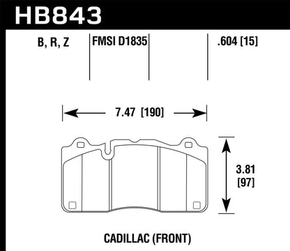 Hawk Performance DTC-70 Front Brake Pads - HB843U.604 Hawk Performance