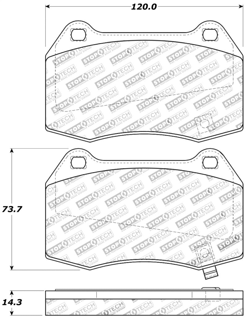 STOPTECH PERFORMANCE 02-07 350Z/G35 W/ BREMBO FRONT BRAKE PADS, 309.09600 - eliteracefab.com