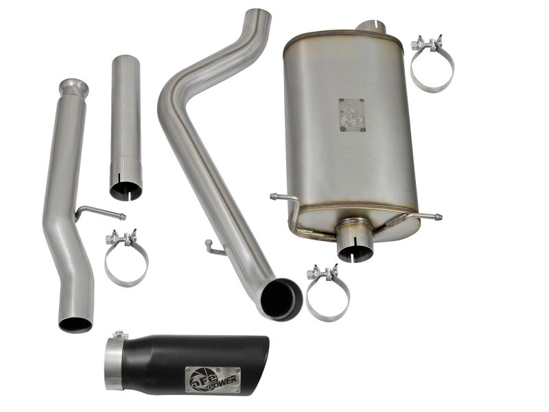 aFe MACHForce XP Exhausts Cat-Back Black Tip 09-17 GM Silverado 1500 4.3/5.3L RegCab SB/LB aFe