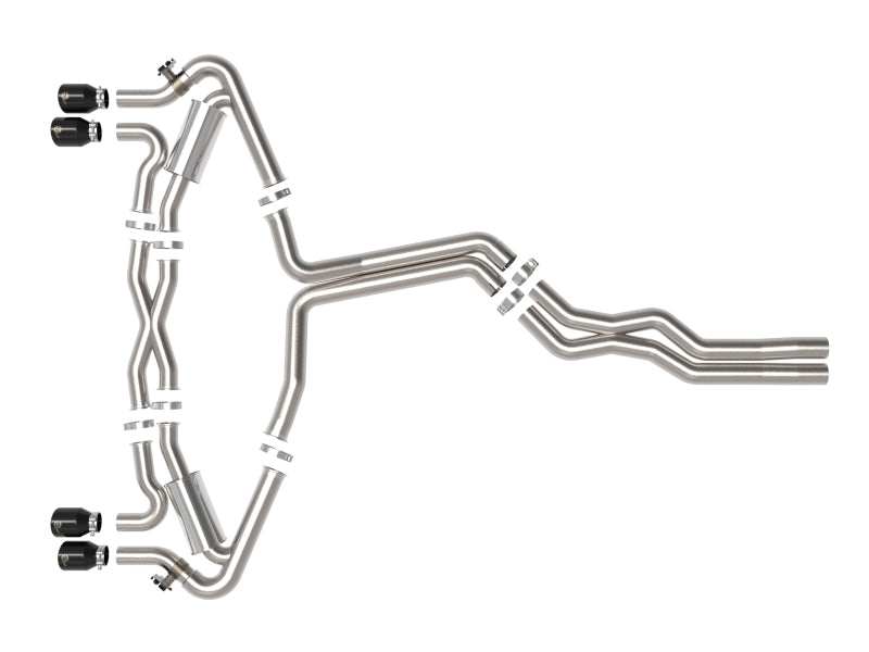 aFe 20-22 Audi RS6 Avant V8 4L (tt) MACH Force-Xp 3in to 2.5in 304 SS Cat-Back Exhaust w/ Black Tip aFe
