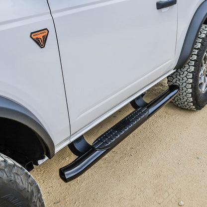 Westin 21-22 Ford Bronco (2-Door) PRO TRAXX 4 Oval Nerf Step Bars - Textured Black - eliteracefab.com
