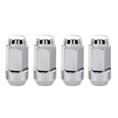 McGard Hex Lug Nut (Cone Seat Bulge Style) M14X1.5 / 13/16 Hex / 1.945in. Length (4-Pack) - Chrome - eliteracefab.com