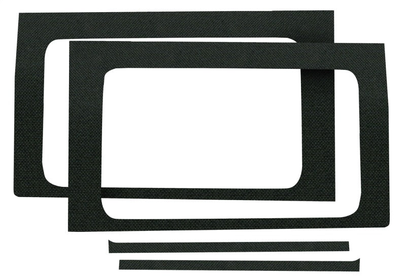 DEI 18-23 Jeep Wrangler JL 2-Door Boom Mat Rear Side Window Trim - 2 Piece - Black DEI