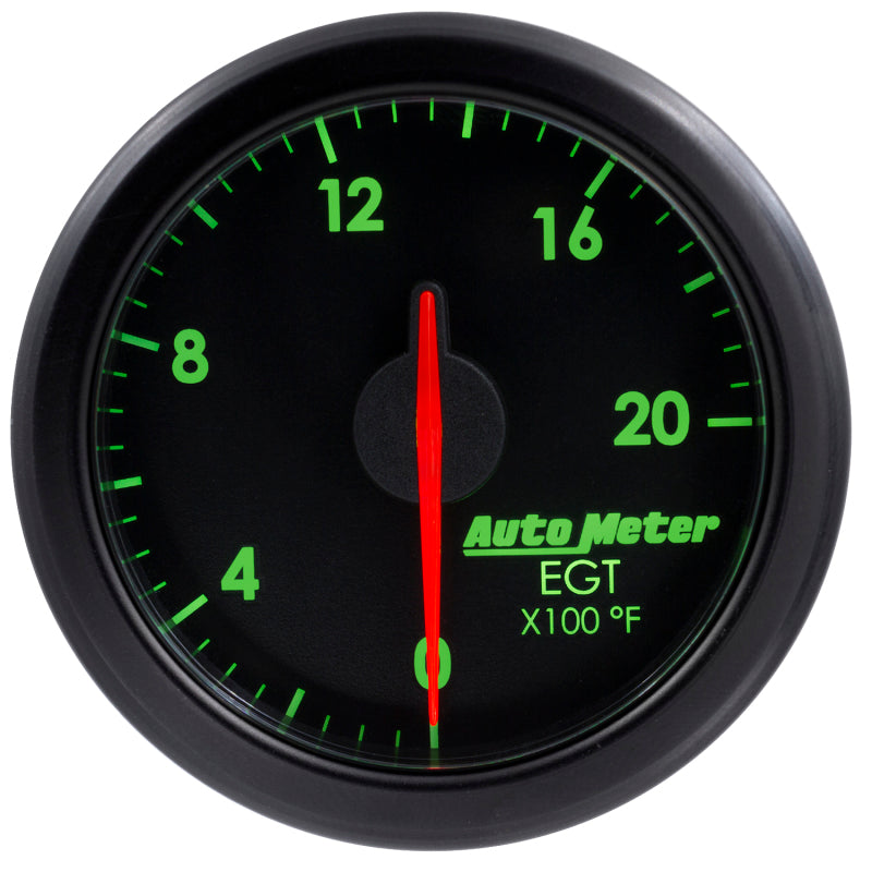 Autometer Airdrive 2-1/16in EGT Gauge 0-2000 Degrees F - Black 9145-T