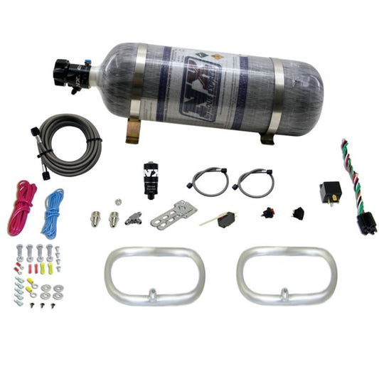 Nitrous Express Dual Ntercooler Ring System (2 - 6 X 6 Rings) w/ Composite Bottle - 22200-12